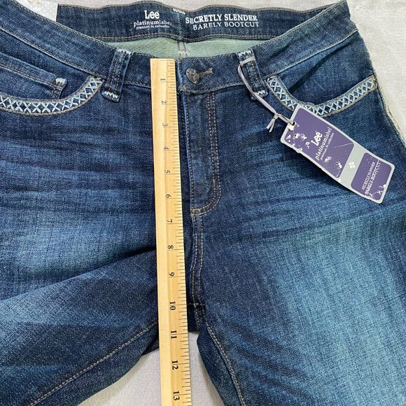 Lee Secretly Slender Barely Bootcut Jeans Size 14 - Picture 11 of 12